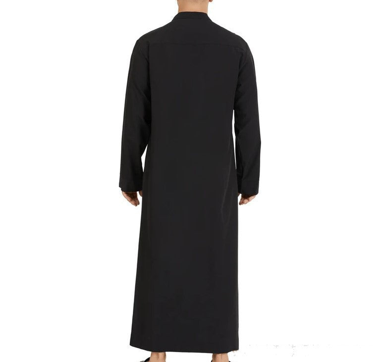 Men's Muslim Loose Lapel Round Neck Robe